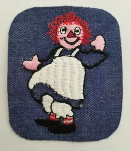 Bambola vintage Raggedy Ann Patch materiale denim anni 70 dagli USA - Foto 1 di 4