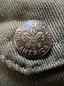 BSA Scouts of America youth 20 girl / boy Canvas Shorts VTG Uniform 26-30” Waist - Picture 1 of 7