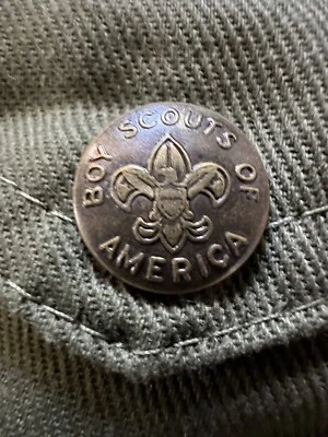 BSA Scouts of America youth 20 girl / boy Canvas Shorts VTG Uniform 26-30” Waist - Image 1 of 4