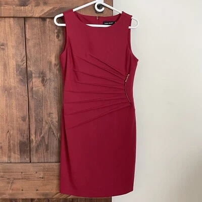Ivanka Trump Sheath Dress Womens 8 Sleeveless Textured Zip New - Image 1 of 4