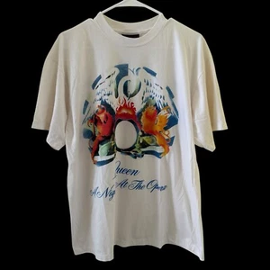 QUEEN A NIGHT AT THE OPERA ALBUM COVER FREDDY MERCURY XL WEISS T-SHIRT MODERN - Bild 1 von 5