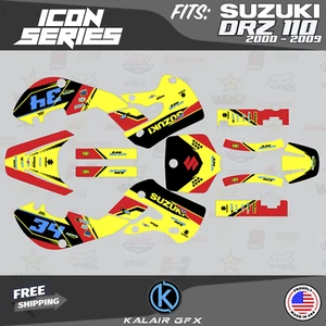 Kit de gráficos para Suzuki DRZ110 2000-2009 Icon Series - rojo - Imagen 1 de 6