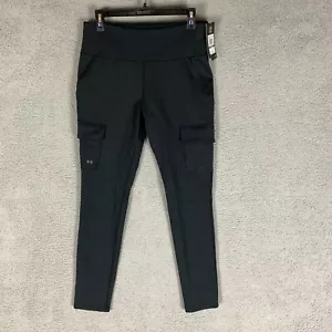 Under Armour Cargo Leggings Womens Large Black Fitted Coldgear Active NWT $80 - Picture 1 of 15