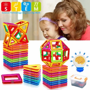 105pcs Kids Magnetic Blocks 3D Puzzle Building Toys Educational Magnet Tiles Kit - Picture 1 of 12