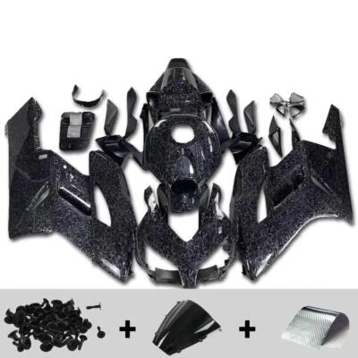Kit de carenado de fibra de carbono forjado para Honda CBR1000RR 2004-2005 pintado en negro Foto 1 de 4