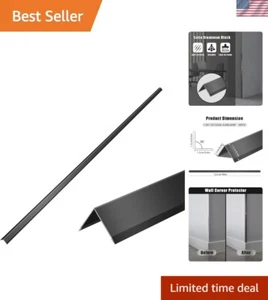 Protectores de esquina de aleación de aluminio negro 6 piezas - Elegante solución de protección de pared - Imagen 1 de 10