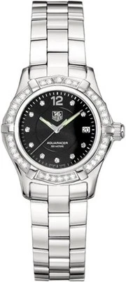 RELOJ TAG HEUER DAMAS AQUARACER WAF141D.BA0813 BISEL DIAMANTE ACERO SUIZO DE LUJO Foto 1 de 4