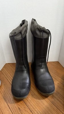 Botas de invierno LL Bean para hombre negras de goma a media pantorrilla impermeables aisladas talla 9 Foto 1 de 4