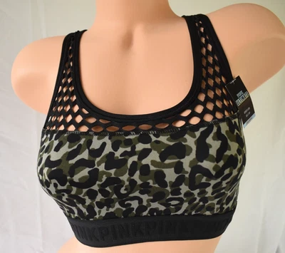 Victoria's Secret XSMALL *PINK* ULTIMATE UNLINED SPORTS BRA *Green Camo* - Image 1 of 4