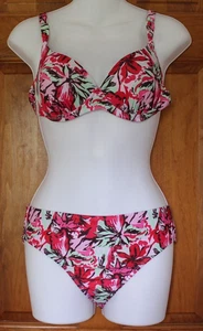 Nuevo Traje de Baño para Mujer Bikini 2 Piezas Estampado Floral Conjunto Talla MEDIANA Ligeramente Acolchado - Imagen 1 de 6
