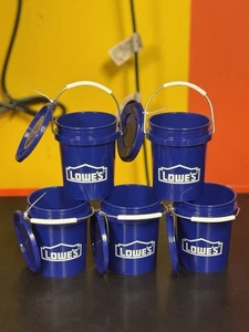 🪣 ¡Juego de 5 mini cubos Lowe's! Polipropileno libre de BPA de 0,5 cuartos de galón, con tapa - Imagen 1 de 3
