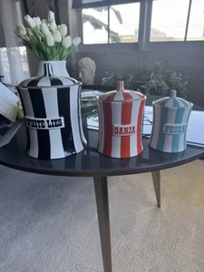 Jonathan Adler Canister Vices  Set Of 3 Large, Medium, Small - Picture 1 of 7