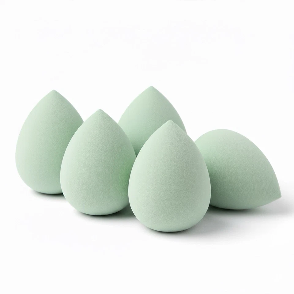 NUEVO Maquillaje Esponja Belleza Batidora, Verde Pastel, Paquete de 5, ENVÍO GRATUITO Foto 1 de 1