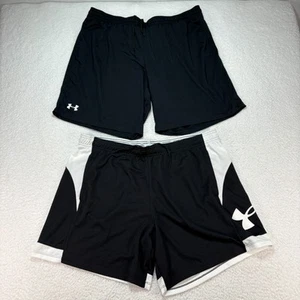 Under Armour UA Hombre Talla 2XL Pantalones Cortos de Entrenamiento Lote de (2) Negros - Imagen 1 de 17