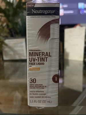 Paquete de 3 Neutrogena Purescreen + Tinte UV Mineral FaceLiquidSPF30 Profundo EXP. 01-2026 Foto 1 de 4
