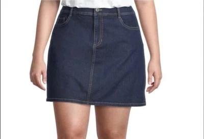 Pantalón corto de mezclilla para mujer St. John's Bay lavado oscuro talla 14 nuevo con etiquetas Foto 1 de 4