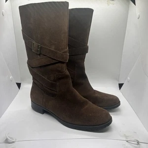 Ralph Lauren Suede 'Shelby' Mid-Calf Boot Women's Size 6.5B - Picture 1 of 6