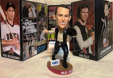 2018 AZ DIAMONDBACKS PAUL GOLDSCHMIDT "PAUL SOLO" STAR WARS SGA BOBBLEHEAD Cover