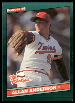 1986 Donruss The Rookies #3 Allan Anderson Minnesota Twins - Image 1 of 2