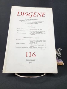 Diogène 116, Octobre Dècembre 1981 - Imagen 1 de 6