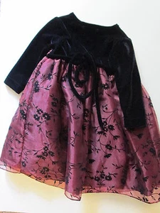 LA Princess burgandy holiday occasion dress size 2t EUC - Picture 1 of 1