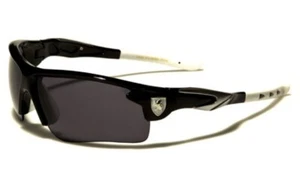 KHAN Sunglasses Half Plastic Frame Wrap Around Style Sport Cycling Running Men. - Picture 1 of 2