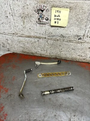 Honda Cl450 Cl 450 Scrambler 1971 palanca de cambios freno parada lote de piezas Foto 1 de 3