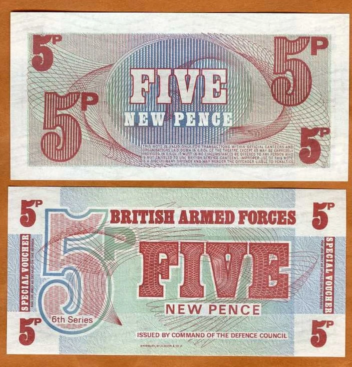 Great Britain, 5 pence, Armed Forces, ND (1972), M47 UNC - Image 1 of 1