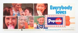 Popsicle Ice Cream Pop 1976 Advertising Paper Sign Summertime - Picture 1 of 4