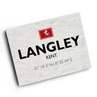 A4 PRINT - Langley, Kent - Lat/Long TQ8151