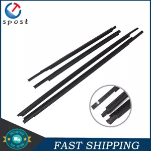 4Pcs Fit For 2007-2016 Toyota Yaris Sedan Outside Window Weatherstrip Seal Belt - Foto 1 di 9