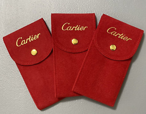 CARTIER RED  POUCH/ TRAVEL POUCH/SERVICE POUCH WITH INSERT FAST SHIPPING USA