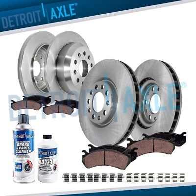 10pc Front Rear Brake Rotors and Brake Pads for 2018-2023 Jeep Wrangler BRY Code - Image 1 of 4