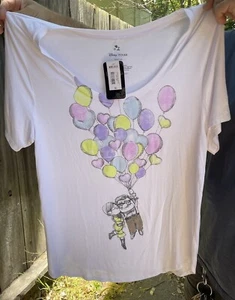 NWT Women’s DISNEY Pixar UP Carl & Ellie Disneyland T-Shirt, Size XL - Picture 1 of 6