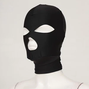 Adult Headgear Elastic Balaclava Hoods Cosplay Motorcycle Helmet Lined Black - Picture 1 of 47