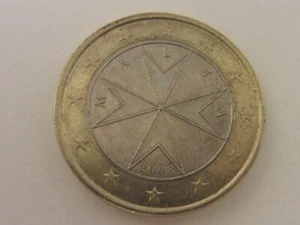 MONETA DA 1 EURO CROCE DI MALTA 2008 - Foto 1 di 2