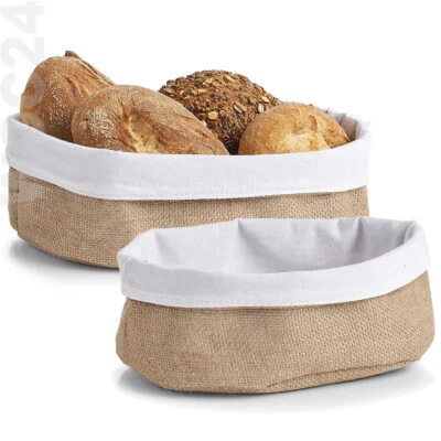 Brotkorb Obstkorb Jute-Leinen Brot Deko Korb Körbe Körbchen Frühstückskorb - Bild 1 von 4