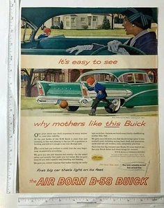 1958 Buick Air Born B-58 Vintage Print Advertisement Colour 14x10 3/8 Cutex - Imagen 1 de 3