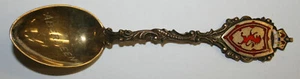 Enameled Aberdeen w/Lion Crest Handle Sterling Silver 4 1/8" Souvenir Spoon - Picture 1 of 4