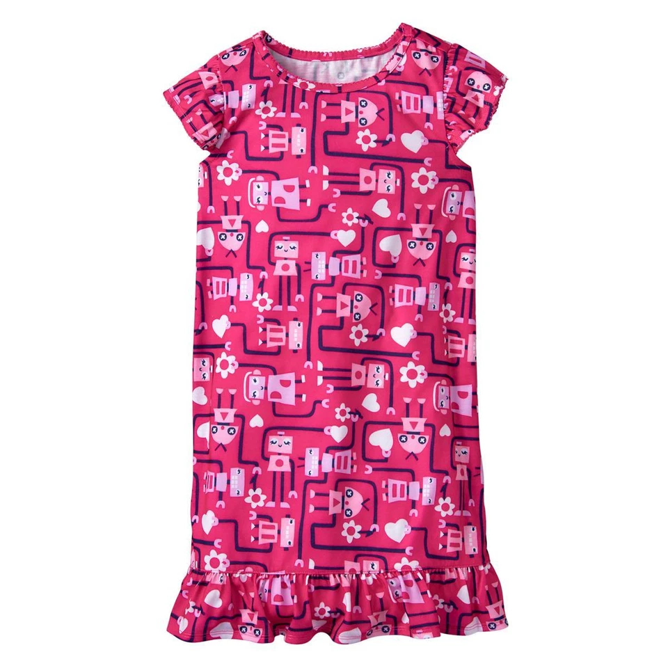 NWT Gymboree Girl Nightgown Robot 3, 4,5-6,7/8,10/12 - Image 1 of 1