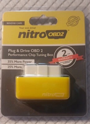 NITRO OBD2 OBDII Modulo aggiuntivo GIALLO centralina auto BENZINA NITROOBD 2 - Immagine 1 di 2
