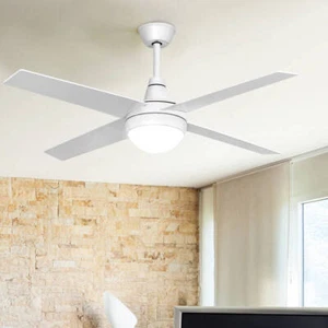 Krear 52" Ceiling Fan LED Light DC Motor Remote Control Timer White - Picture 1 of 10