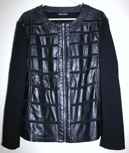 GERRY WEBER Jacke Gr.42/44 L Kunstleder Schwarz 46 Lederimitat Übergang Biker - Bild 1 von 17