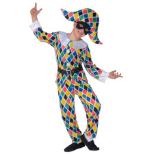 COSTUME VESTITO ABITO TRAVESTIMENTO CARNEVALE BAMBINO ARLECCHINO