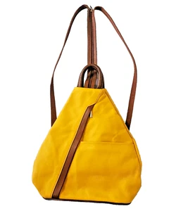 Vintage Vera Pelle Italian Leather Backpack Purse Adjustable Straps BoHo Bag - Picture 1 of 8