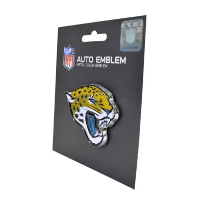 Licencia Oficial - NFL Jacksonville Jaguars 3D Auto Metal Color Emblema Foto 1 de 2