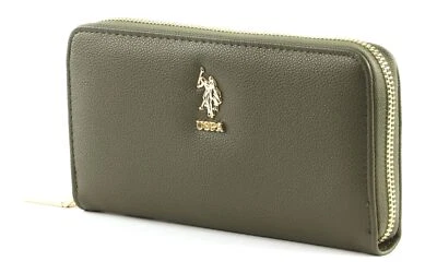 U.S. POLO ASSN. New Jones Zip Around Wallet L Dark Green - Imagen 1 de 4