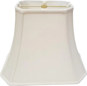 Royal Designs Rectangle Cut Corner Lamp Shade, Eggshell, (4 X 6) X (7 X 10) X 8. - Picture 1 of 8