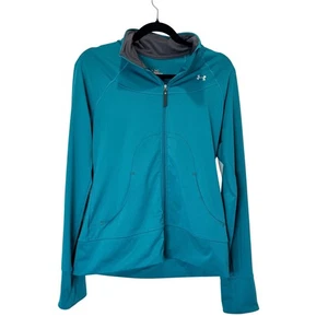 Under Armour AllSeasonGear Teal Blue Full Zip Athletic Jacket Womens Medium - Picture 1 of 6