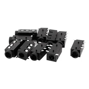 10 piezas 4 pines hembra 3,5 mm auriculares conector estéreo adaptador de enchufe de audio MICRÓFONO - Imagen 1 de 2